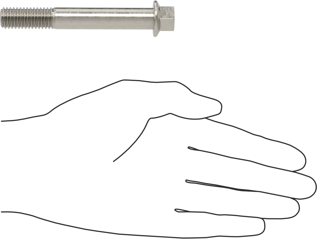 Aşırı Mukavemetli Flanşlı Altıgen Başlı Vida, 450 Paslanmaz Çelik, 1/2"-13 Diş Boyutu, 3-1/2" Uzunluk