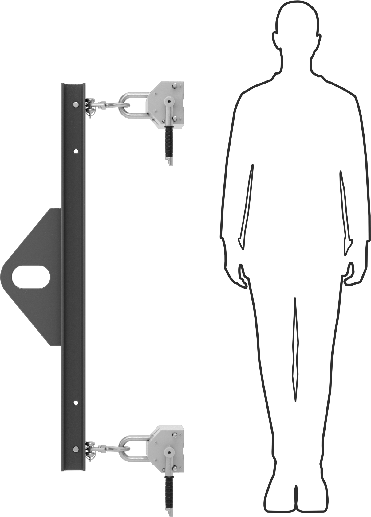 Manyetik Kaldırma Kirişi, 2000 lbs. Kapasite, 33“ ila 45” Açıklık