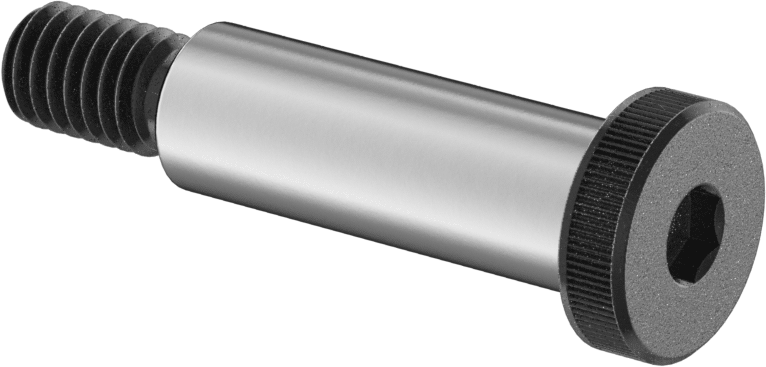 Siyah Oksit Alaşımlı Çelik Düşük Profilli Omuzlu Vida, 1/2" Omuz Çapı, 1-1/2" Omuz Uzunluğu, 3/8"-16 Diş