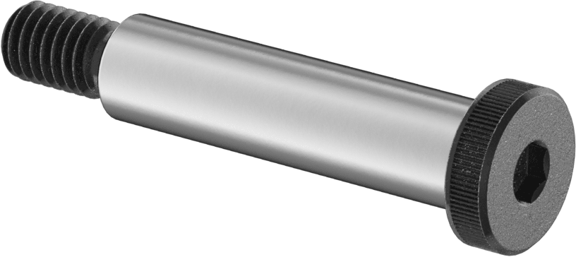 Siyah Oksit Alaşımlı Çelik Düşük Profilli Omuzlu Vida, 1/2" Omuz Çapı, 2" Omuz Uzunluğu, 3/8"-16 Diş