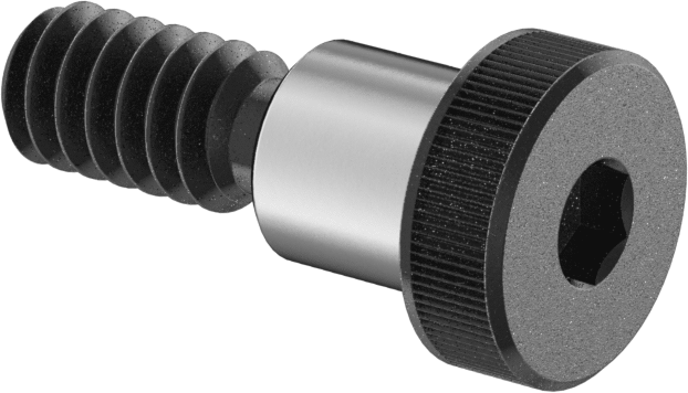 Siyah Oksit Alaşımlı Çelik Düşük Profilli Omuzlu Vida, 1/4" Omuz Çapı, 1/4" Omuz Uzunluğu, 10-24 Diş