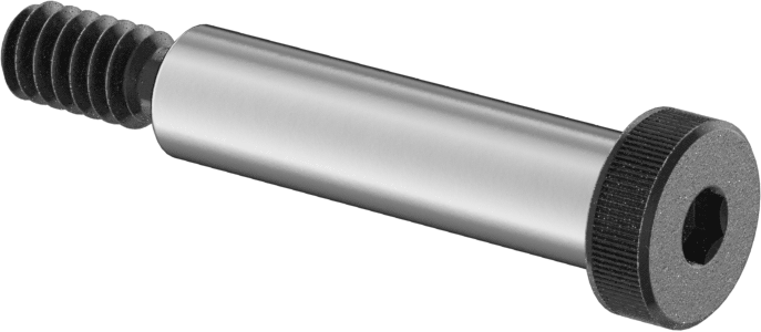 Siyah Oksit Alaşımlı Çelik Düşük Profilli Omuzlu Vida, 1/4" Omuz Çapı, 1" Omuz Uzunluğu, 10-24 Diş
