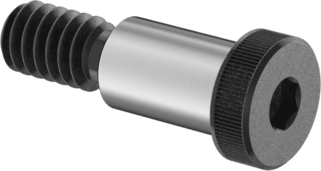 Siyah Oksit Alaşımlı Çelik Düşük Profilli Omuzlu Vida, 5/16" Omuz Çapı, 1/2" Omuz Uzunluğu, 1/4"-20 Diş