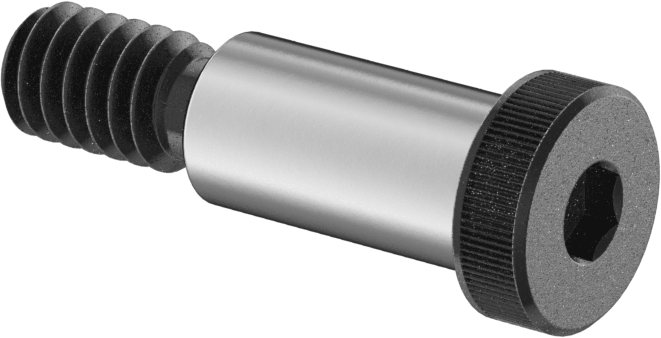 Siyah Oksit Alaşımlı Çelik Düşük Profilli Omuzlu Vida, 5/16" Omuz Çapı, 5/8" Omuz Uzunluğu, 1/4"-20 Diş