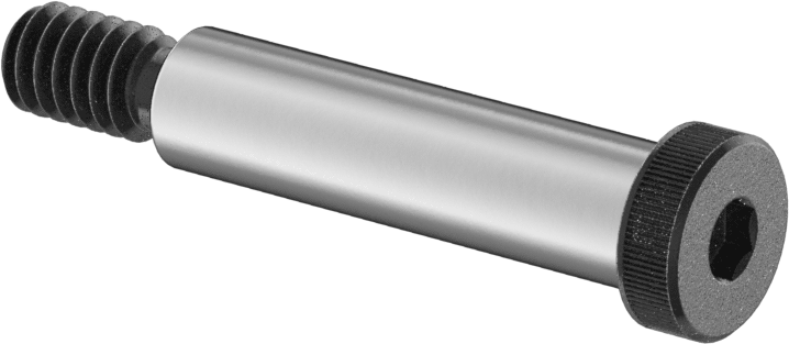 Siyah Oksit Alaşımlı Çelik Düşük Profilli Omuzlu Vida, 5/16" Omuz Çapı, 1-1/4" Omuz Uzunluğu, 1/4"-20 Diş