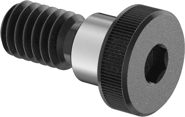 Siyah Oksit Alaşımlı Çelik Düşük Profilli Omuzlu Vida, 3/8" Omuz Çapı, 1/4" Omuz Uzunluğu, 5/16"-18 Diş