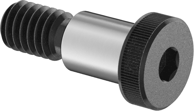 Siyah Oksit Alaşımlı Çelik Düşük Profilli Omuzlu Vida, 3/8" Omuz Çapı, 1/2" Omuz Uzunluğu, 5/16"-18 Diş