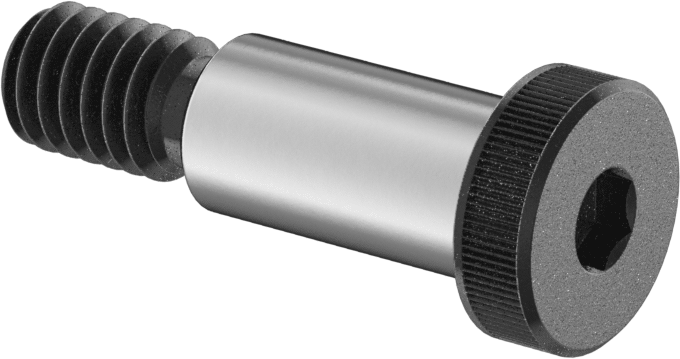 Siyah Oksit Alaşımlı Çelik Düşük Profilli Omuzlu Vida, 3/8" Omuz Çapı, 3/4" Omuz Uzunluğu, 5/16"-18 Diş