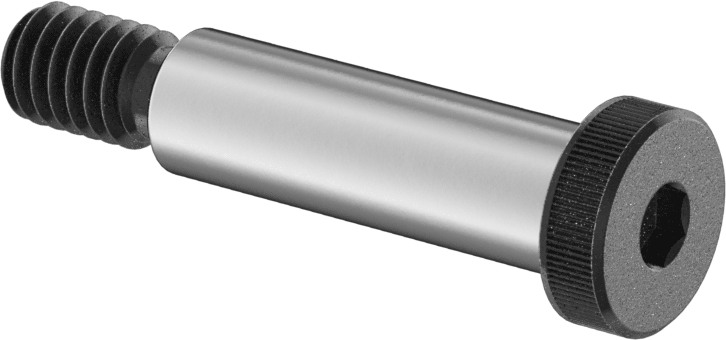 Siyah Oksit Alaşımlı Çelik Düşük Profilli Omuzlu Vida, 3/8" Omuz Çapı, 1-1/4" Omuz Uzunluğu, 5/16"-18 Diş