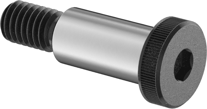 Siyah Oksit Alaşımlı Çelik Düşük Profilli Omuzlu Vida, 1/2" Omuz Çapı, 1" Omuz Uzunluğu, 3/8"-16 Diş