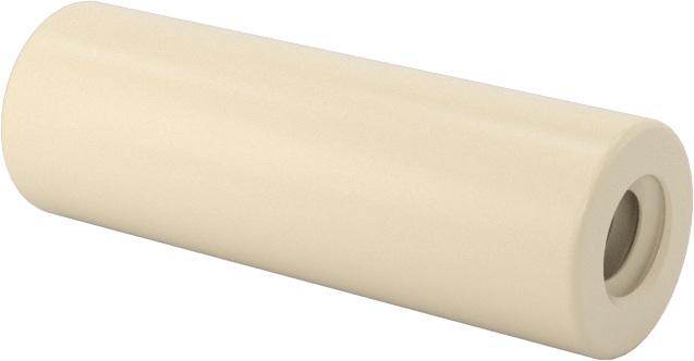 Elektrik Yalıtımlı Dişi Dişli Ara Parçası, Sırlı L5 Sınıfı Seramik, Yuvarlak, 1/4" OD, 3/4" Uzunluk
