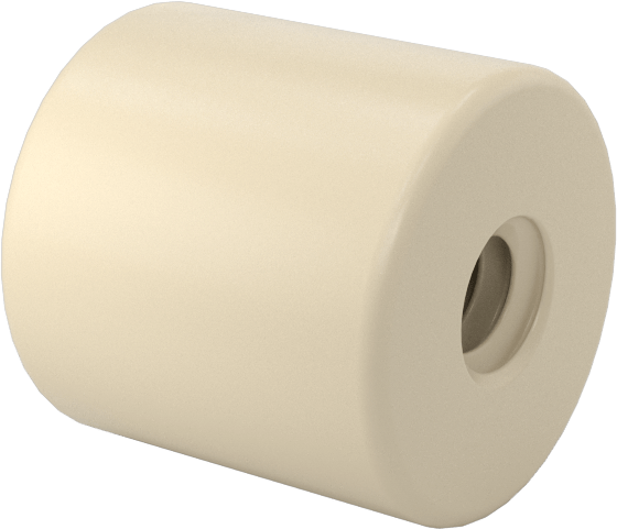 Elektrik Yalıtımlı Dişi Dişli Ara Parçası, Sırlı L5 Sınıfı Seramik, Yuvarlak, 3/8" OD, 3/8" Uzunluk