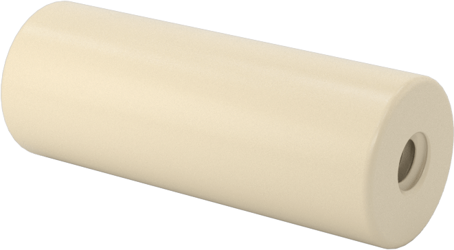 Elektrik Yalıtımlı Dişi Dişli Ara Parçası, Sınıf L5 Seramik, Yuvarlak, 3/8" OD, 1" Uzunluk, 6-32 Diş