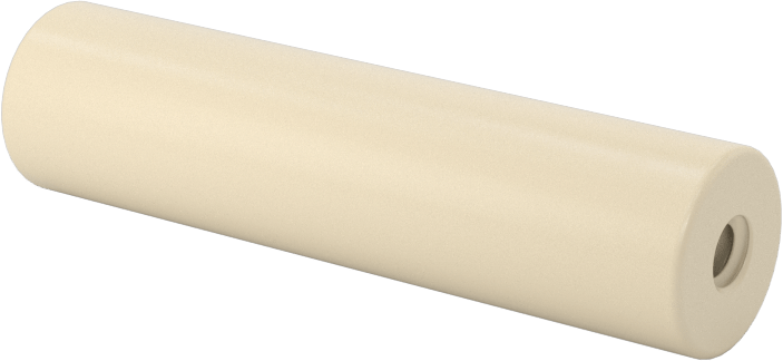 Elektrik Yalıtımlı Dişi Dişli Ara Parçası, Sınıf L5 Seramik, Yuvarlak, 3/8" OD, 1-1/2" Uzunluk, 6-32 Diş
