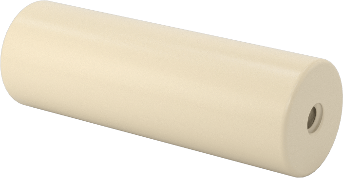 Elektrik Yalıtımlı Dişi Dişli Ara Parçası, Sırlı L5 Sınıfı Seramik, Yuvarlak, 1/2" OD, 1-1/2" Uzunluk