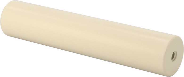 Elektrik Yalıtımlı Dişi Dişli Ara Parçası, Sırlı L5 Sınıfı Seramik, Yuvarlak, 1/2" OD, 2-1/2" Uzunluk