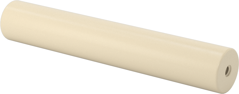 Elektrik Yalıtımlı Dişi Dişli Ara Parçası, Sırlı L5 Sınıfı Seramik, Yuvarlak, 1/2" OD, 3" Uzunluk