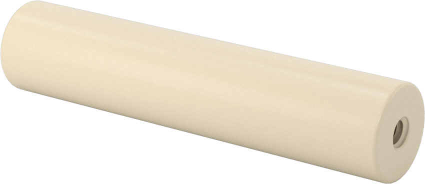 Elektrik Yalıtımlı Dişi Dişli Ara Parçası, Sırlı L5 Sınıfı Seramik, Yuvarlak, 3/4" OD, 3-1/2" Uzunluk