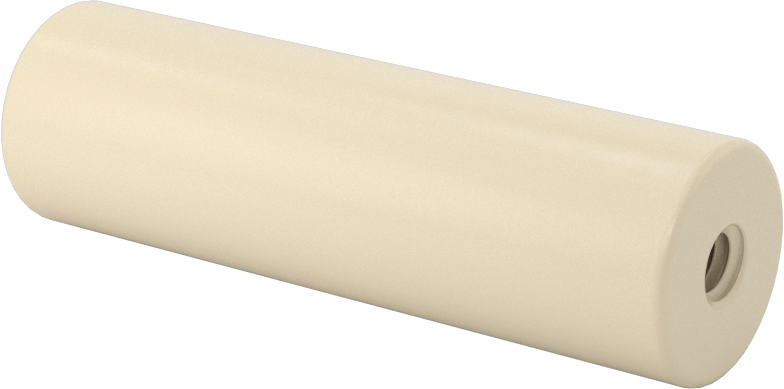 Elektrik Yalıtımlı Dişi Dişli Ara Parçası, Sırlı L5 Sınıfı Seramik, Yuvarlak, 3/4" OD, 2-1/2" Uzunluk