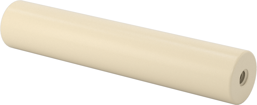 Elektrik Yalıtımlı Dişi Dişli Ara Parçası, Sırlı L5 Sınıfı Seramik, Yuvarlak, 3/4" OD, 4" Uzunluk