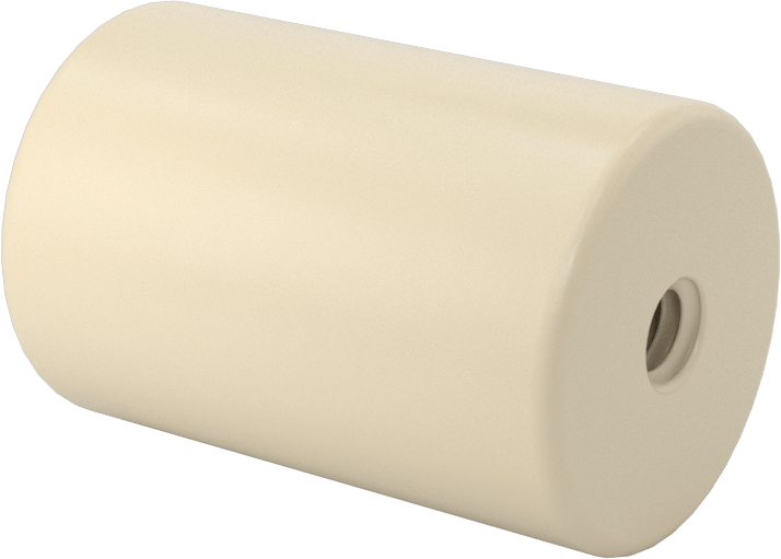Elektrik Yalıtımlı Dişi Dişli Ara Parçası, Sırlı L5 Sınıfı Seramik, Yuvarlak, 1" OD, 1-1/2" Uzunluk
