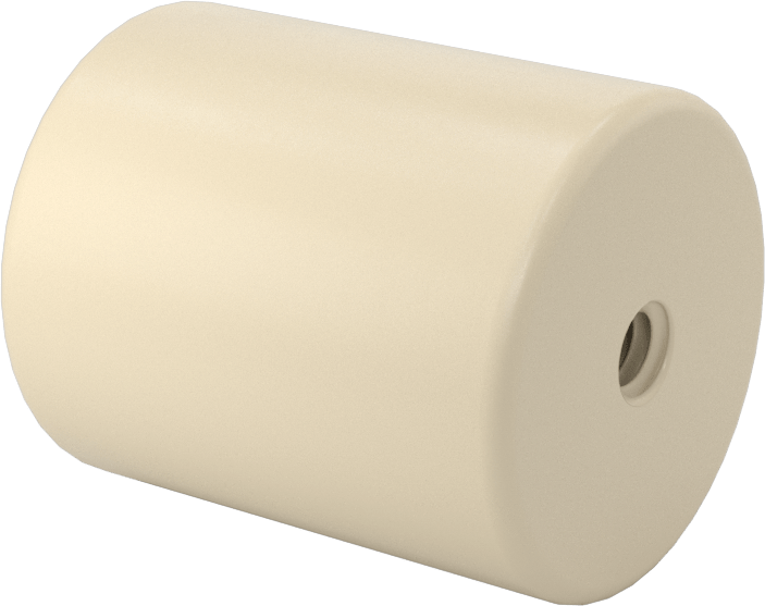 Elektrik Yalıtımlı Dişi Dişli Ara Parçası, Sırlı L5 Sınıfı Seramik, Yuvarlak, 1-1/4" OD, 1-1/2" Uzunluk