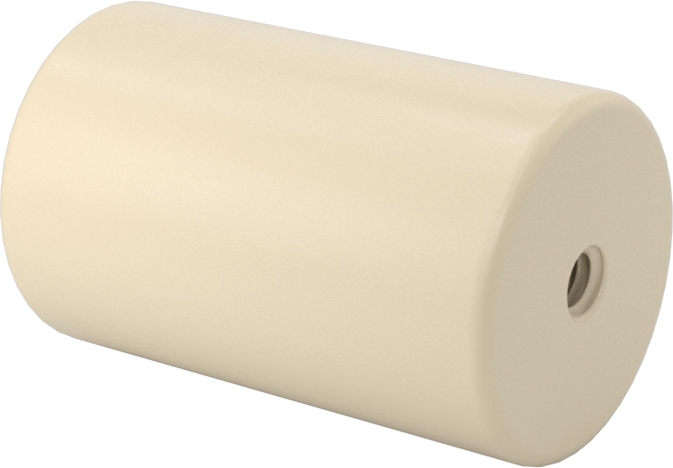 Elektrik Yalıtımlı Dişi Dişli Ara Parçası, Sırlı L5 Sınıfı Seramik, Yuvarlak, 1-1/4" OD, 2" Uzunluk