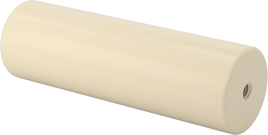 Elektrik Yalıtımlı Dişi Dişli Ara Parçası, Sırlı L5 Sınıfı Seramik, Yuvarlak, 1-1/4" OD, 4" Uzunluk