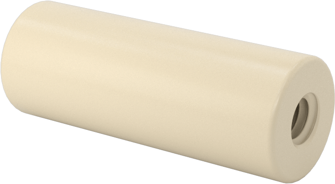 Elektrik Yalıtımlı Dişi Dişli Ara Parçası, Sınıf L5 Seramik, Yuvarlak, 3/8" OD, 1" Uzunluk, 8-32 Diş
