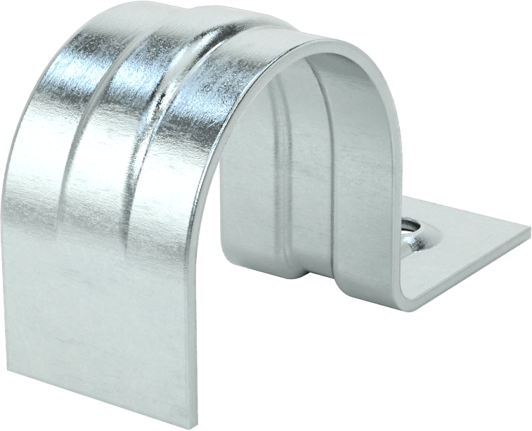 Freze Kelepçesi, Çinko Kaplı Çelik, 1 Montaj Noktası, 1-1/2" ID