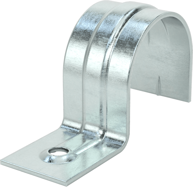Freze Kelepçesi, Çinko Kaplı Çelik, 1 Montaj Noktası, 1-1/2" ID