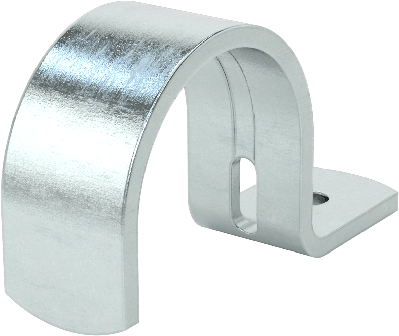 Freze Kelepçesi, Çinko Kaplı Çelik, 1 Montaj Noktası, 2-3/8" ID