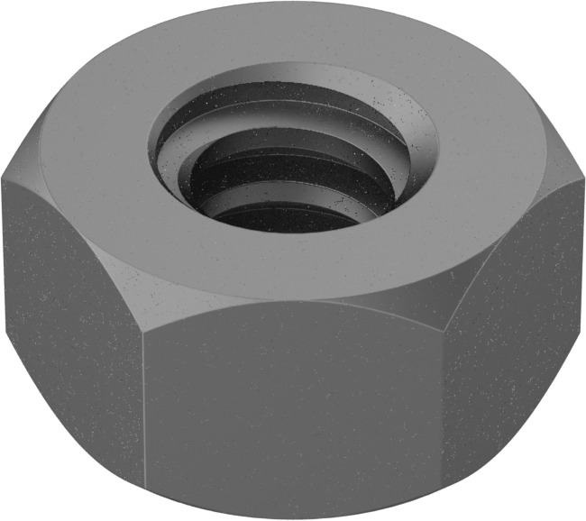 Sağ El Acme Altıgen Somun, M12 x 3 mm Diş Boyutu