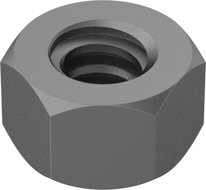 Sağ El Acme Altıgen Somun, M16 x 4 mm Diş Boyutu