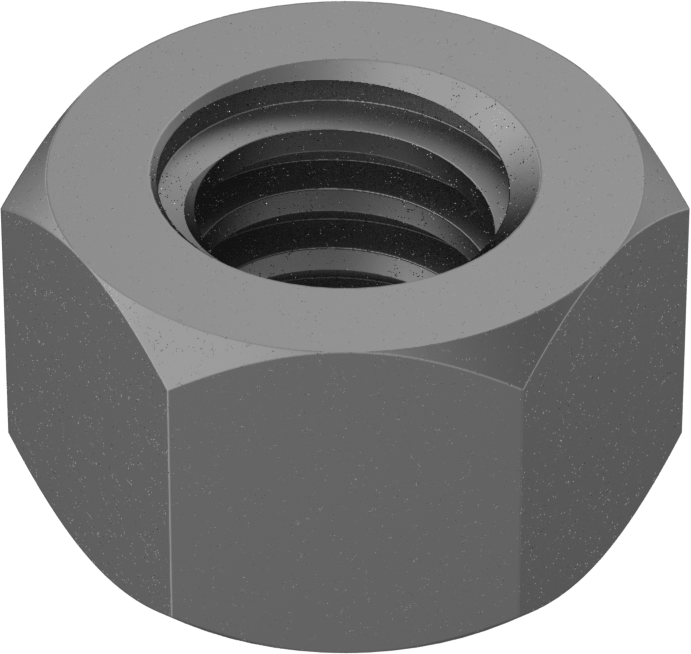 Sağ El Acme Altıgen Somun, M20 x 4 mm Diş Boyutu