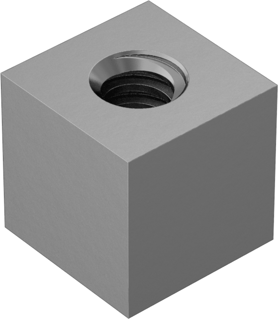Sağ El Acme Kare Somun, M12 x 3 mm Diş Boyutu