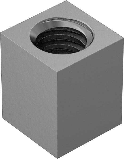 Sağ El Acme Kare Somun, M20 x 4 mm Diş Boyutu