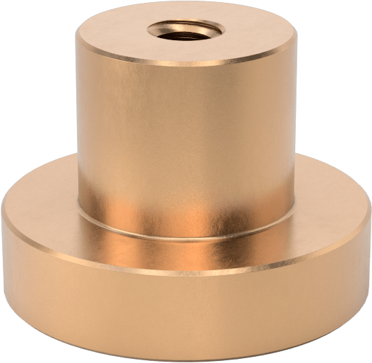 Sağ El Acme Flanş Somunu, M10 x 2 mm Diş Boyutu