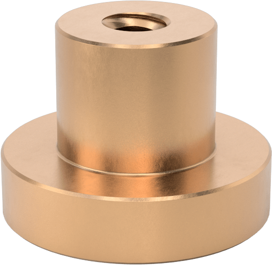 Sağ El Acme Flanş Somunu, M12 x 3 mm Diş Boyutu