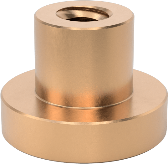 Sağ El Acme Flanş Somunu, M16 x 4 mm Diş Boyutu