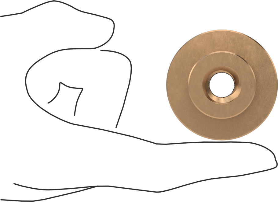 Sağ El Acme Flanş Somunu, M16 x 4 mm Diş Boyutu