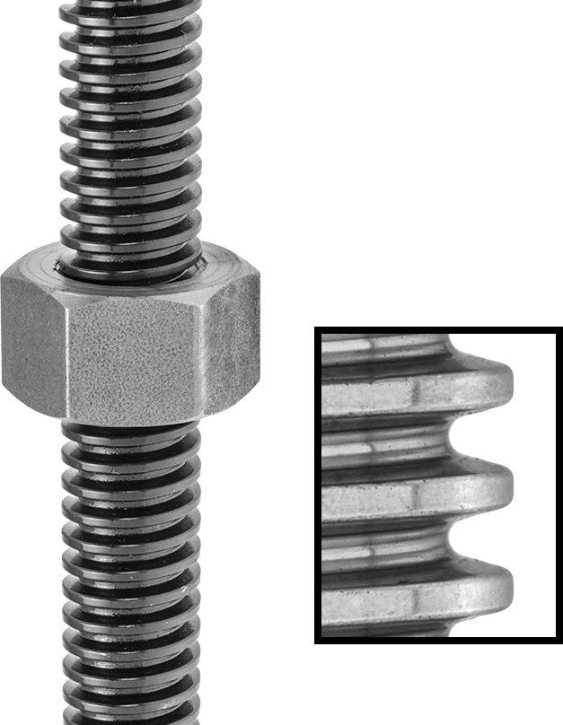 Metrik Kurşun Vida, M12 x 3 mm Diş, 2000 mm Uzunluk