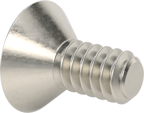 Yüksek Mukavemetli A286 Paslanmaz Çelik Torx Düz Başlı Vida, 4-40 Diş Boyutu, 1/4" Uzunluk