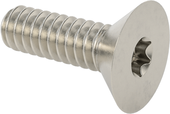 Yüksek Mukavemetli A286 Paslanmaz Çelik Torx Düz Başlı Vida, 4-40 Diş Boyutu, 3/8" Uzunluk