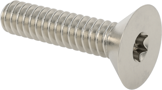 Yüksek Mukavemetli A286 Paslanmaz Çelik Torx Düz Başlı Vida, 4-40 Diş Boyutu, 1/2" Uzunluk