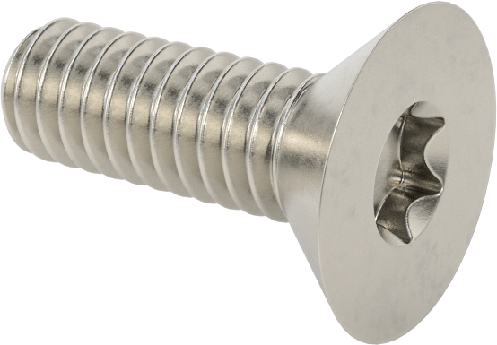 Yüksek Mukavemetli A286 Paslanmaz Çelik Torx Düz Başlı Vida, 8-32 Diş Boyutu, 1/2" Uzunluk