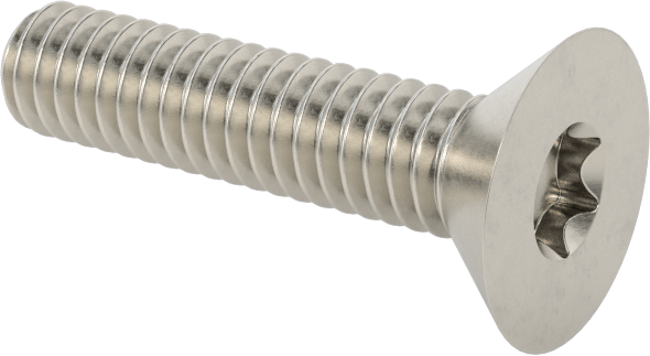 Yüksek Mukavemetli A286 Paslanmaz Çelik Torx Düz Başlı Vida, 8-32 Diş Boyutu, 3/4" Uzunluk