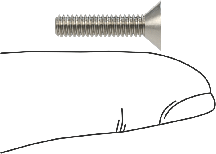 Yüksek Mukavemetli A286 Paslanmaz Çelik Torx Düz Başlı Vida, 8-32 Diş Boyutu, 3/4" Uzunluk