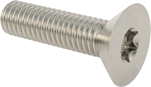 Yüksek Mukavemetli A286 Paslanmaz Çelik Torx Düz Başlı Vida, 10-32 Diş Boyutu, 3/4" Uzunluk