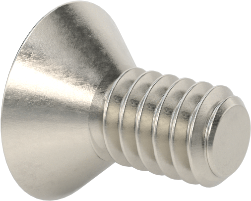 Yüksek Mukavemetli A286 Paslanmaz Çelik Torx Düz Başlı Vida, 1/4"-20 Diş Boyutu, 1/2" Uzunluk